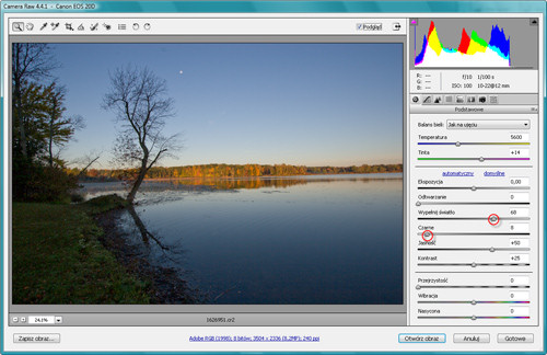 Zaklcia Photoshopa - wywoywanie plikw RAW - Rozjanianie zdj i wydobywanie szczegw z obszarw cieni