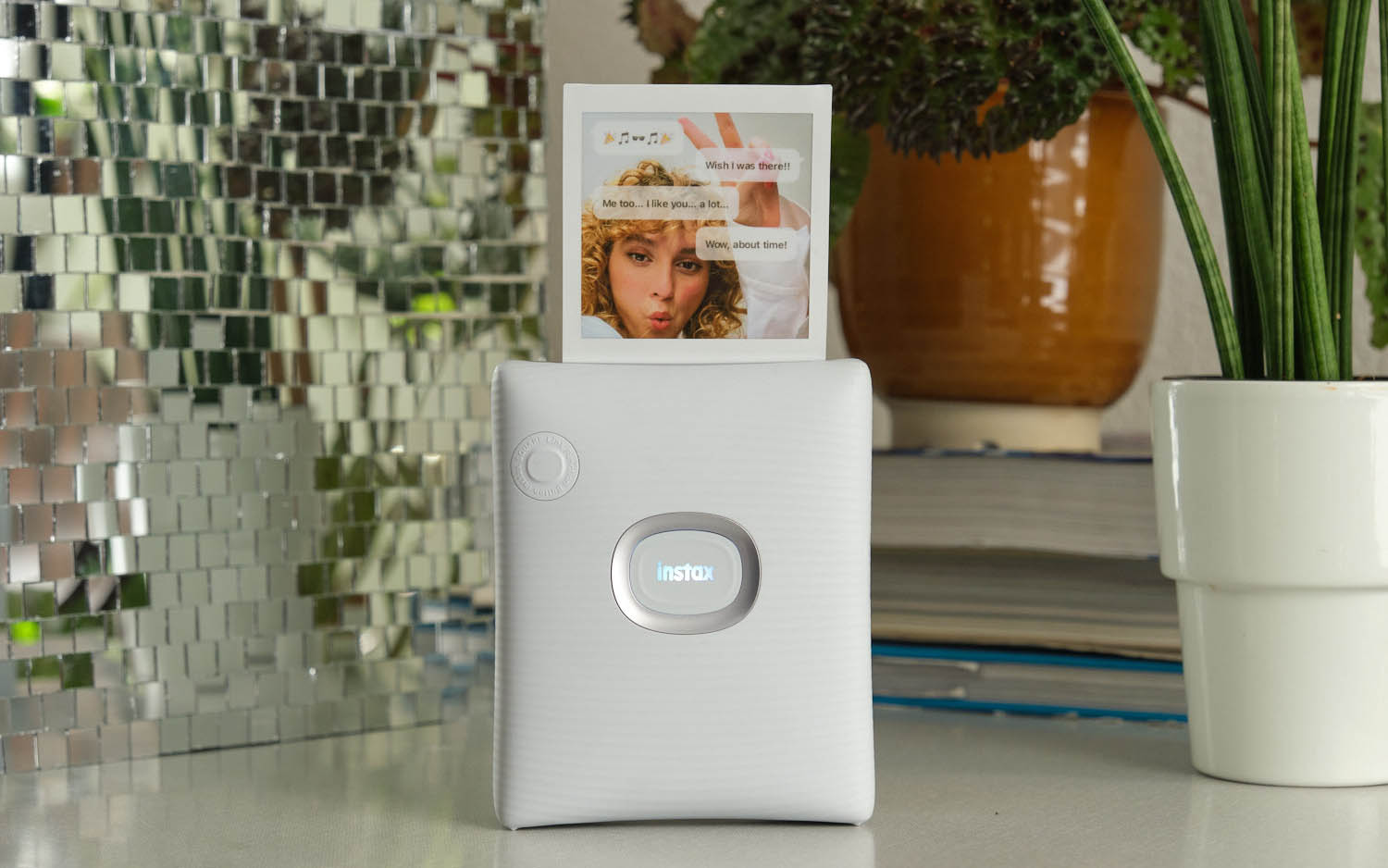 Fujifilm instax square link ash white