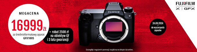 Promocje na Fujifilm GFX w sklepie e-oko oraz w komisie