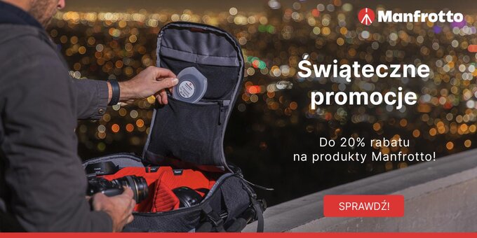 witeczne promocje Manfrotto, Lowepro i Joby