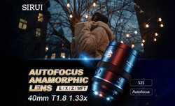 Sirui 40 mm T1.8 1.33x S35 AF Anamorphic